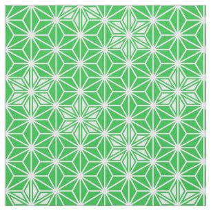 Tela Patrón japonés de Asanoha - verde jade