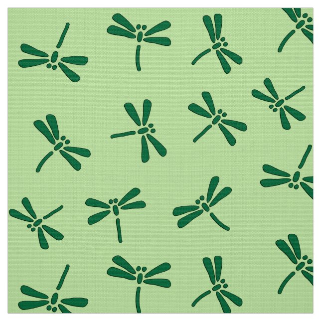 Tela Patrón japonés de libélula, verde de jade luz (Retal)