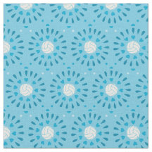 Patrón Kaleidoscope de bolas de voleibol azules
