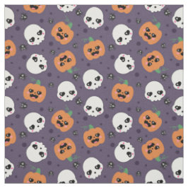 Tela Patrón Kawaii de Halloween