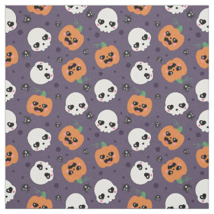 Tela Patrón Kawaii de Halloween