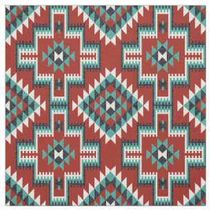 Tela Patrón kilim oriental verde rojo blanco negro