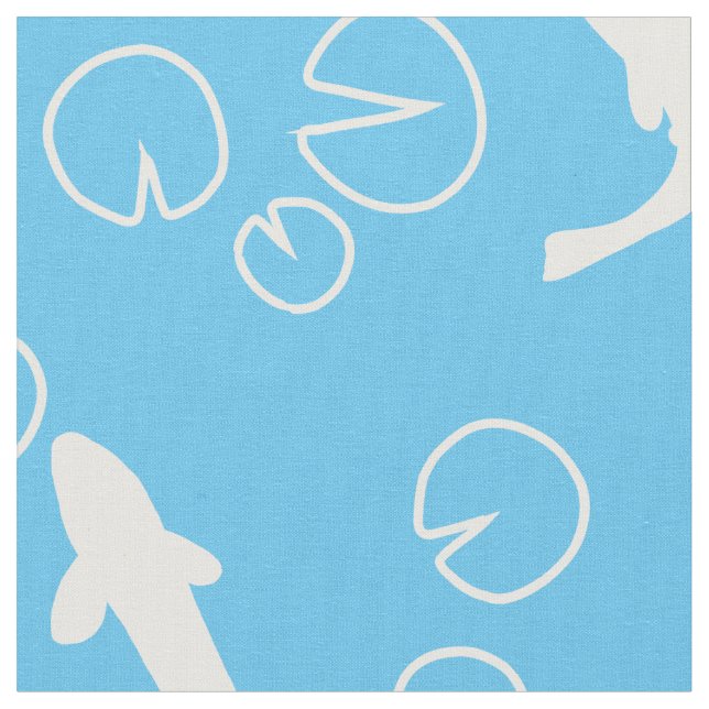 Tela Patrón koi moderno y mínimo (De cerca)