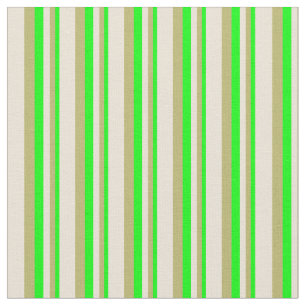 Tela Patrón Lime, oscuro Khaki y Bisque Lined
