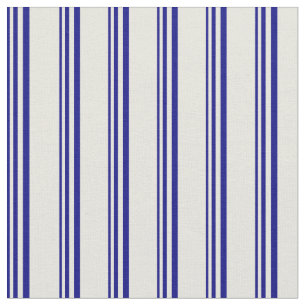 Tela Patrón lineal azul y beige