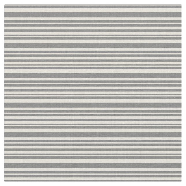 Tela Patrón lineal beige y gris (De cerca)