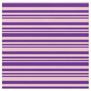 Tela Patrón lineal de color índigo y rosa