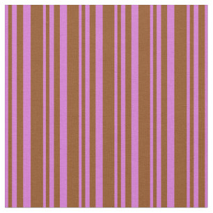 Tela Patrón lineal de color orquídea y marrón