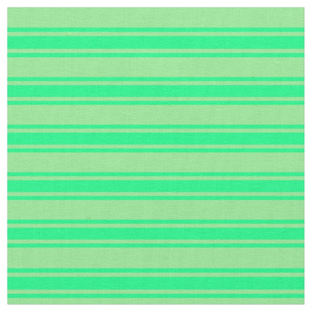 Tela Patrón lineal verde claro y verde (De cerca)