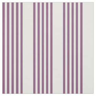 Tela Patrón malva morado y blanco de cinco rayas