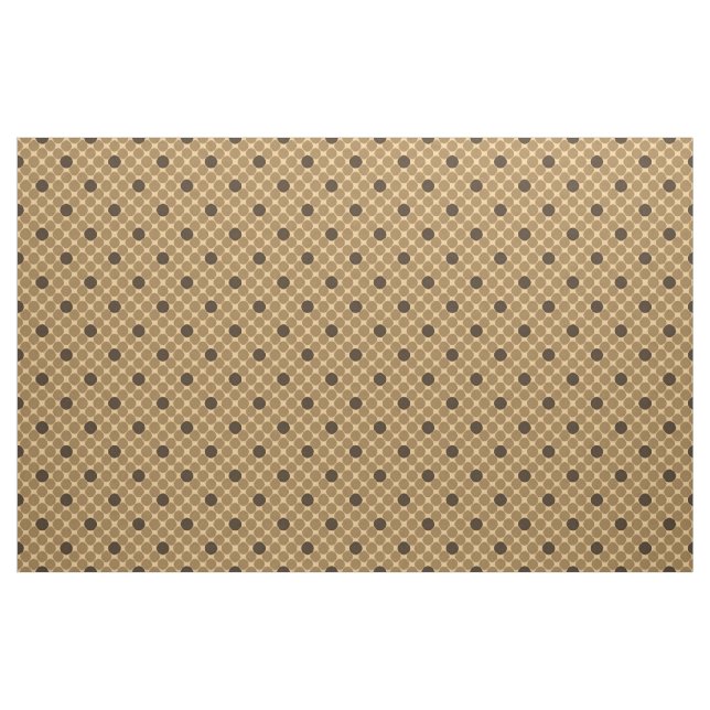 Tela Patrón marrón geométrico con círculos ("Cuarto gordo" (fat quarter))