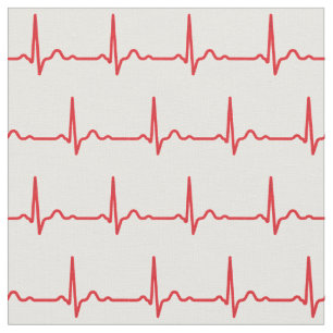 Tela Patrón médico de ritmo de latidos cardíacos