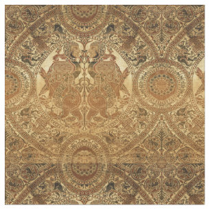 Tela Patrón medieval de leones y arpies del siglo XII