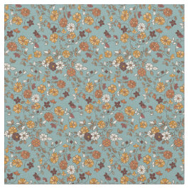 Tela Patrón mediterráneo de las flores del Boho retro