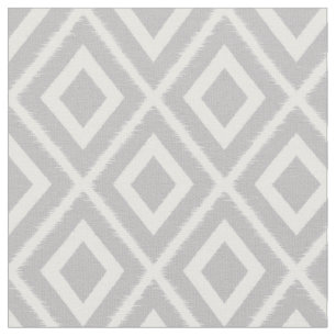 Tela Patrón moderno de ikat gris claro