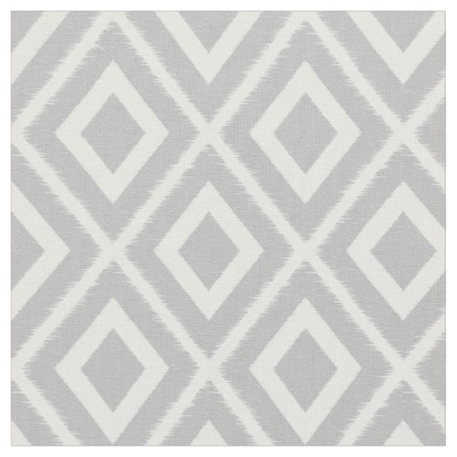 Tela Patrón moderno de ikat gris claro (De cerca)