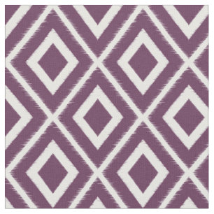Tela Patrón moderno de Ikat púrpura de berenjenas