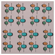 Patrón moderno de mediados de siglo naranja verde 