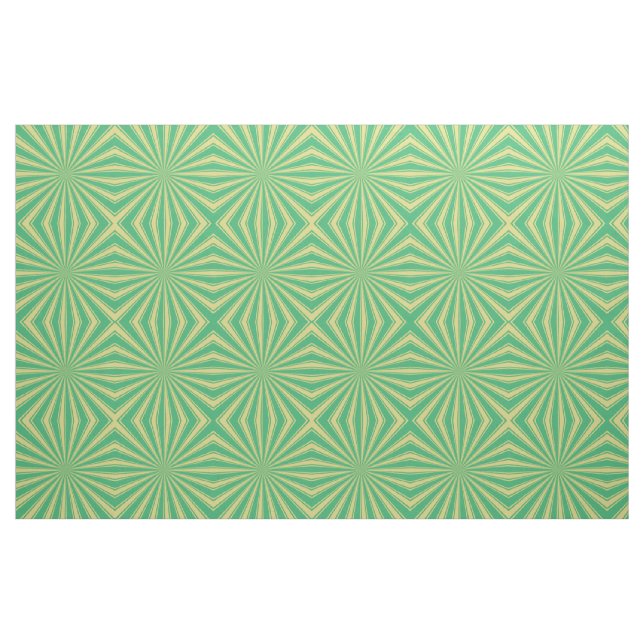 Tela Patrón moderno de rayo de sol de menta ("Cuarto gordo" (fat quarter))