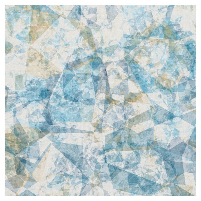 Tela Patrón moderno funky Guay retro de mosaico de polí (De cerca)