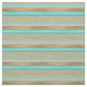 Tela Patrón moderno Turquoise Faux Gold Purpurinas Str