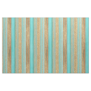 Tela Patrón moderno Turquoise Faux Gold Purpurinas Str