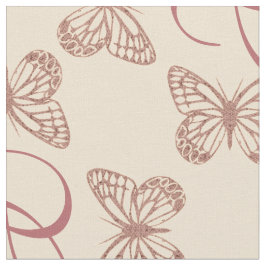 Tela Patrón monograma de mariposas y Personalizados