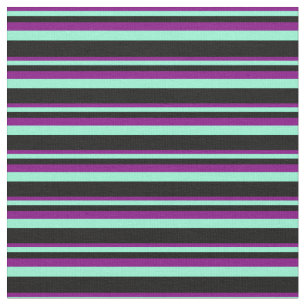 Tela Patrón morado, acuamarino y negro