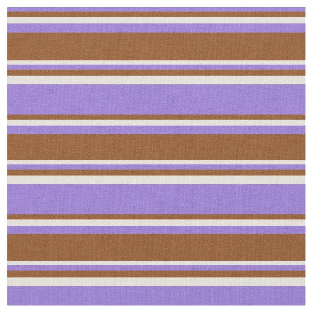 Tela Patrón morado, marrón y beige (De cerca)