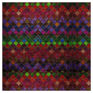 Tela Patrón mosaico colorido Burlap Rústico