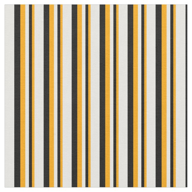 Tela Patrón naranja, negro y blanco (De cerca)