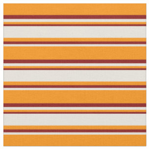 Tela Patrón Naranja oscuro, beige y marrón