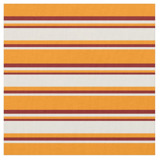 Tela Patrón Naranja oscuro, beige y marrón (De cerca)