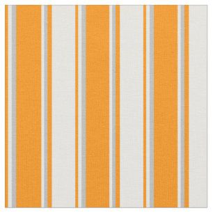 Tela Patrón Naranja oscuro, blanco y gris