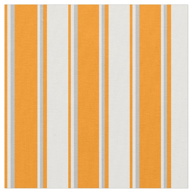 Tela Patrón Naranja oscuro, blanco y gris (De cerca)