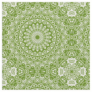 Tela Patrón natural de Mandala Verde