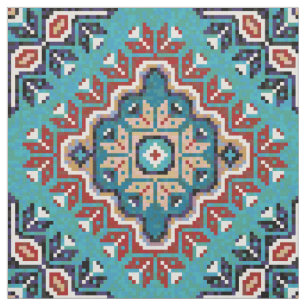 Tela Patrón Navajo Mosaico de los indios nativos americ