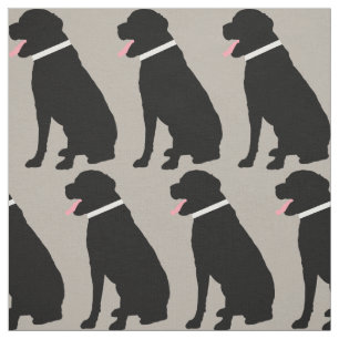 Tela Patrón negro de perro de Labrador
