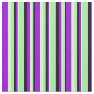 Tela Patrón negro, verde, crema de menta y violeta oscu