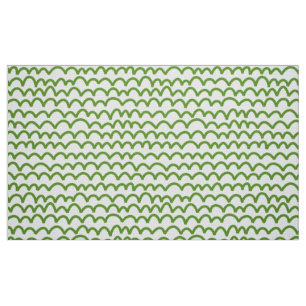 Tela Patrón ondulado - aguacate verde sobre blanco