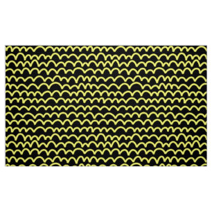 Tela Patrón ondulado - Amarillo sobre negro