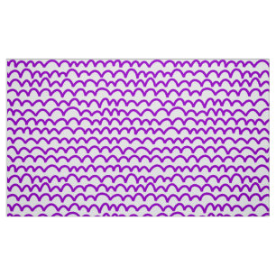 Tela Patrón Ondulado - Morado sobre Blanco