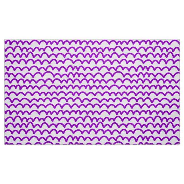 Tela Patrón Ondulado - Morado sobre Blanco ("Cuarto gordo" (fat quarter))