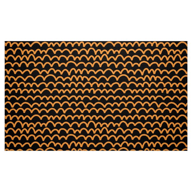 Tela Patrón Ondulado - Naranja Claro sobre Blanco ("Cuarto gordo" (fat quarter))