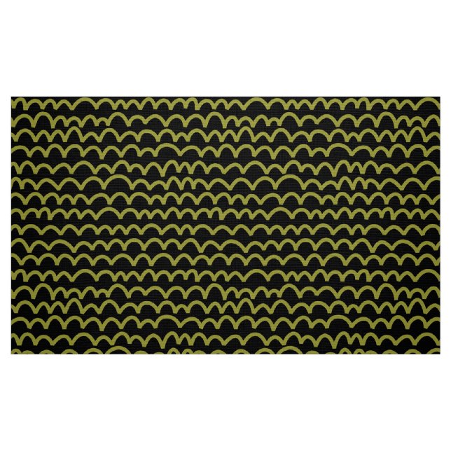 Tela Patrón ondulado - Olivo en blanco ("Cuarto gordo" (fat quarter))