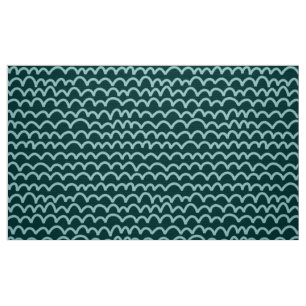 Tela Patrón ondulado: verde azul en verde negro