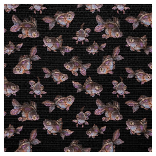 Tela Patrón oscuro sin foco con peces (Retal)
