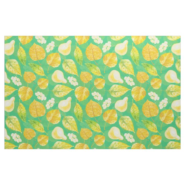 Tela Patrón otoñal acuarela ("Cuarto gordo" (fat quarter))