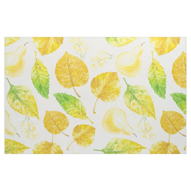 Tela Patrón otoñal acuarela ("Cuarto gordo" (fat quarter))