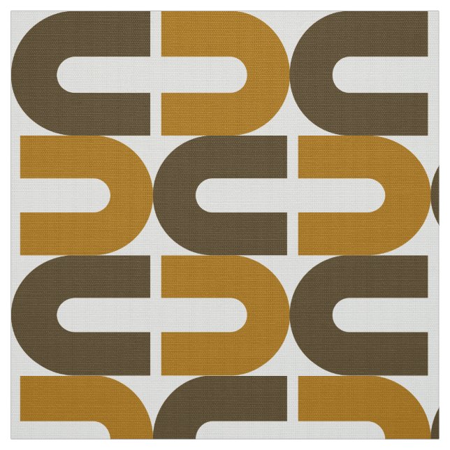 Tela Patrón oval roto roto Mod y Retro de los años 70 (Retal)